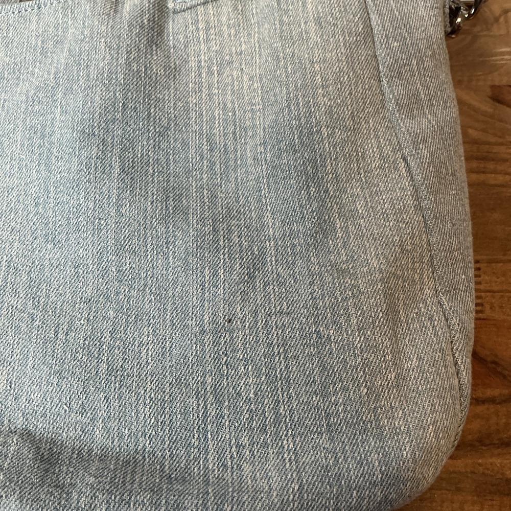 True Religion Denim Handbag Tote Shoulder Crossbody Jean Purse Y2K Carry On - Picture 9 of 13